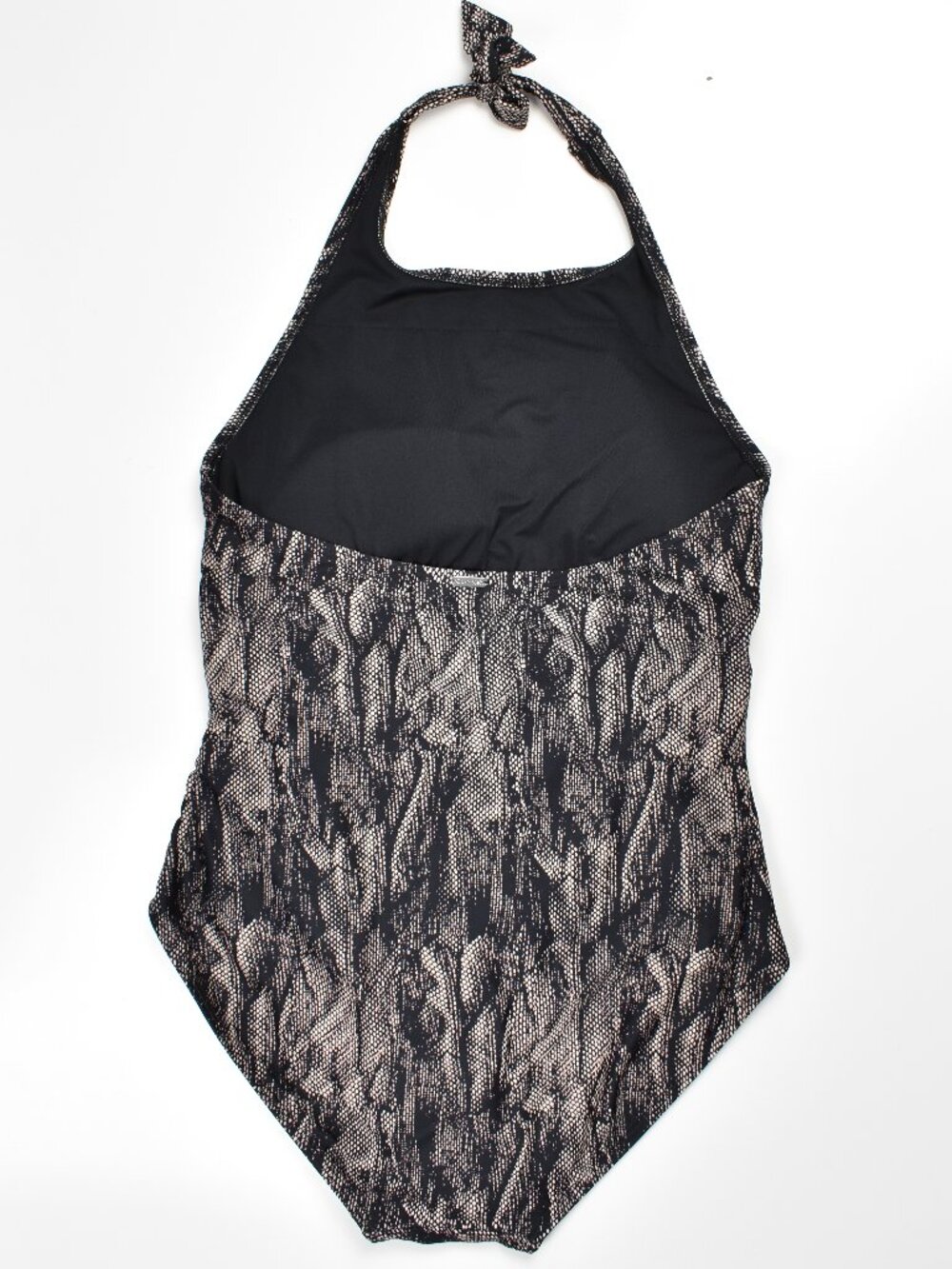 Calvin Klein Women's Snakeskin High Neck Halter Swimsuit - 16 - Picture 4 of 7